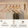 Blumtal Kleiderbügel Holz 40er Set - Holzbügel mit 360° Produktbild-Vorschau 2