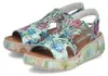 Rieker Damen Sandale mit Hochfront Blumenmuster und Plateau Produktbild-Vorschau 10