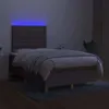 Boxspringbett mit Matratze & LED Taupe 120x200 cm Stoff Produktbild-Vorschau 4