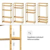 CASARIA® Badregal Standregal Bambus 5 Böden 60x26x130cm Produktbild-Vorschau 4
