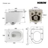 HOROW Hänge Toilette Spülrandloses WC - Produktbild-Vorschau 10