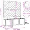 vidaXL Zahradní květináč, sada 3 kusů, černý, 120 x 40 x Náhled obrázku produktu 8