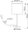 LED Tischleuchte, Textil, weiß, Metall, H 40 cm Produktbild-Vorschau 7
