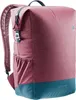 A studio shot of a maroon and teal backpack. Produktbild-Vorschau