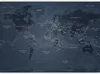 Vlies Fototapete - World map in blue - continents with Produktbild-Vorschau 5