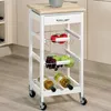KESPER Küchenwagen mit Arbeitsplatte 77 x 36 x 36 cm 25814 Produktbild-Vorschau 4