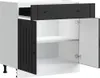 vidaXL Base da cucina Lucca nero in legno Anteprima dell’immagine prodotto 4