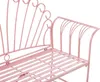 BELIANI 2-Sitzer Gartenbank mit Beistelltisch Rosa Eisen Produktbild-Vorschau 7