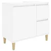A white cabinet with wooden legs against a white background. Náhľad obrázku produktu