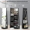 COSTWAY Obrotowa szafka na biżuterię 360°, zamykana szafka Podgląd zdjęcia produktu 5