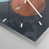 Wanduhr - Quadrat - Glasuhr - Abstraktion Blau Rot - Produktbild-Vorschau 5