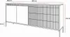 A line drawing of a beige sideboard with dimensions indicated. Produktbild-Vorschau