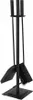 Kaminzubehör Edelstahl Modern 60x15 cm Schwarz Set 4w1 Produktbild-Vorschau 1