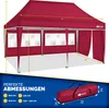 tillvex Pavillon 3x6m - avec 3 parois latérales rouge Voir les images du produit 8