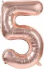 Folienballon Zahl 5, ca. 40 cm, rosegold, für Luftbefüllung Produktbild-Vorschau 1