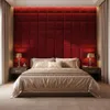 Komvortowy | Polsterpaneel | Wandkissen Velours Rot 30x30 Produktbild-Vorschau 3