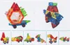 A collage of magnetic building block creations, including two larger models at the top and five smaller models at the bottom. Náhled obrázku produktu