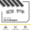 5x A17 LED Profil 2m - Silber inkl. Abdeckung schwarz, Produktbild-Vorschau 3