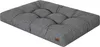 A gray dog bed with a tufted surface, shown from a slightly elevated side angle on a white background. Voir les images du produit