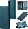 Collage of a teal flip phone case for a Samsung Galaxy S24 Plus, showing different angles and features. Produktbild-Vorschau