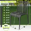 Lot de 4 chaises de jardin tillvex® empilables et Voir les images du produit 2