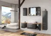 A modern bathroom with a large window overlooking mountains. Produktbild-Vorschau