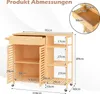 A diagram showing the dimensions of a kitchen island cart. Podgląd zdjęcia produktu