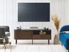 BELIANI Szafka RTV ciemnobrązowy z czarnym MDF 120 cm retro Podgląd zdjęcia produktu 2