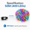 50M 400LEDs 8 Modi Lichterkette Strom, Timer, Merkfunktion, Produktbild-Vorschau 7