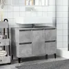 vidaXL Armoire sous lavabo gris béton 80x33x60 cm Bois Voir les images du produit 3