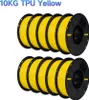 Filament TPU, diamètre 1,75 mm, dureté 95A,10 kg TPU jaune Voir les images du produit 2
