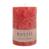 Stumpenkerze RUSTIC rot rund H. 8cm D. 6cm Wachs Formano Produktbild-Vorschau 3