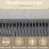 Close-up of handwoven rope with feature icons and text. Anteprima dell’immagine prodotto