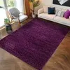 Teppich Wohnzimmer Hochflor Einfarbiges Design Langflor Produktbild-Vorschau 1