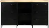 vidaXL Sideboard 140x38x76 cm Raues Mangoholz Produktbild-Vorschau 3