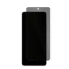 A screen protector is shown on top of a smartphone. Produktbild-Vorschau