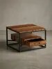 Moderner Sofatisch mit Schublade, Quadratisches Design, Produktbild-Vorschau 1