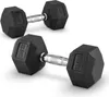 22,5 kg Hexagon Kompakthantel Paar, Hex Hantel Gummi, Hex Produktbild-Vorschau 3
