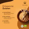 Marketing image for an herbal supplement, featuring text about its origin and benefits, alongside an image of the raw ingredients. Produktbild-Vorschau