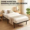 HOMCOM Bettgestell 90x200cm Metallbett 35,5cm Hohe Produktbild-Vorschau 6