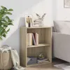 vidaXL Regał na książki 2 przegrody dąb sonoma 60x30x76,5 Podgląd zdjęcia produktu 3