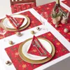 HOMESCAPES Tovaglietta natalizia renna, set di 4, 100% Anteprima dell’immagine prodotto 3