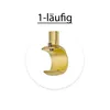 MDEKOR Deckenträger Wandträger 1-läufig Messing Gold R Produktbild-Vorschau 8