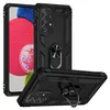 A black protective phone case with a ring holder is displayed against a white background. Another phone case is shown in the foreground, angled to reveal its features. Anteprima dell’immagine prodotto