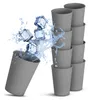 Gobelets en plastique - réutilisables gris 0,2 L, lot de 8 Voir les images du produit 1