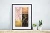 MuchoWow® Gerahmtes Poster Marmor - Collage - Gold 30x40 cm Produktbild-Vorschau 6