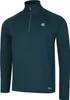 A studio shot of a men's teal quarter-zip long-sleeved shirt. Produktbild-Vorschau