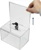 Spendenbox Acryl für DIN A6 Blatteinschub von HMF mit den Maßen 15.5 x 11 x 11 cm Anteprima dell’immagine prodotto