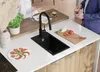 PRIMAGRAN Spülbecken Schwarz Metallic 28x50cm, Granitspüle Produktbild-Vorschau 7