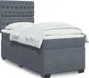 vidaXL Boxspringbett mit Matratze Dunkelgrau 90x200 cm Samt Produktbild-Vorschau 2